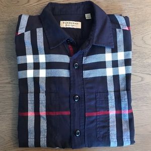Burberry Blue Bristol Flannel Shirt sz M